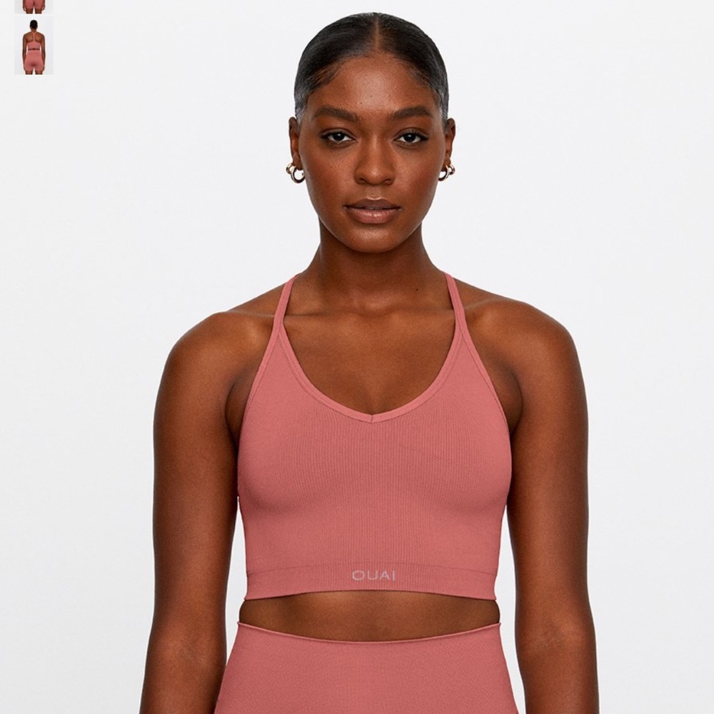 SET ACTIVE Ribbed V Crop Top - Ouai Limited Edition, Melrose Place